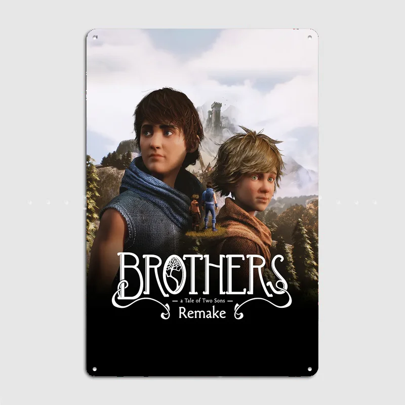 Brothers: A Tale of Two Sons Remake Retro Poster Metal Posters Sign Indoor Outdoor Room Decoration Home Bar Decor Wall Decor