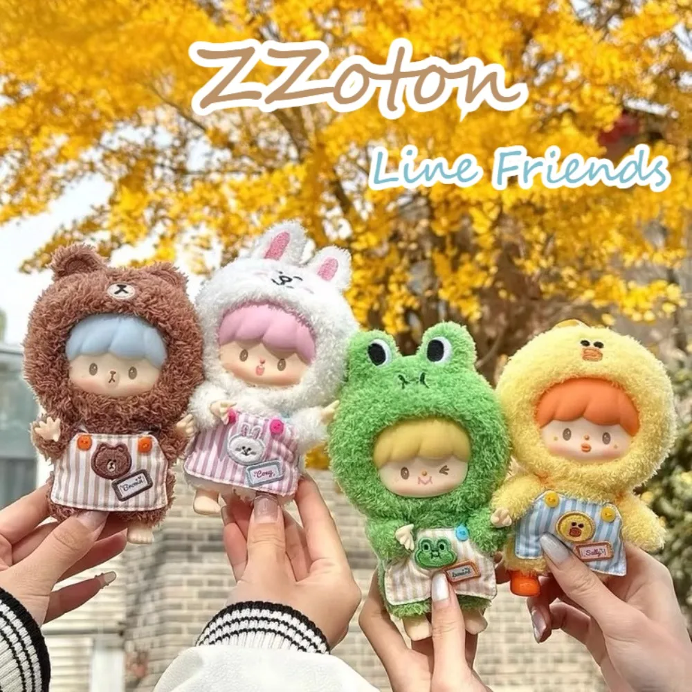 

ZZoton Line Friends Series Blind Box Vinyl Plush Toy Mystery Box Cute Backpack Pendant Desktop Accessories Surprise Girl Gift