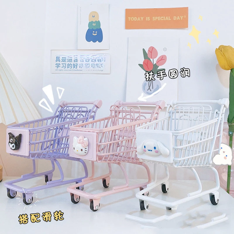 Pink Mini Cart Mini Shopping Cart Cute and Creative Girl Heart Photography Props Handcart Decoration