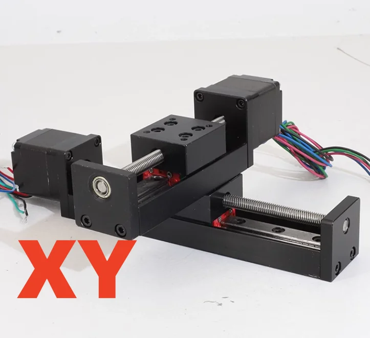 

Mini T-type Sliding Table Rail Linear Rail Stage 50-300mm Stroke Nema11 28mm Stepper Motor for XYZ Axis CNC 3D Printer