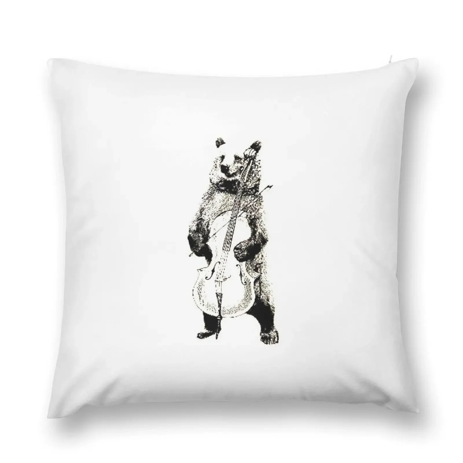 bear playing cello Throw Pillow Luxury Sofa Cushions Christmas Covers Cushion Covers For Living Room pillow