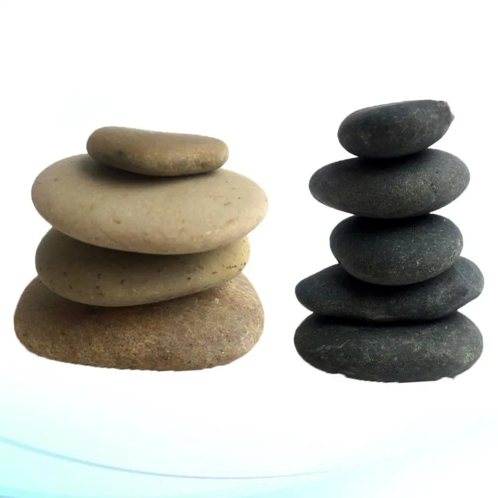 10PCS Hand Pebbles Painting Rocks And Stones Smooth Stones for Ideal Rocks Short Messages Symbols Easy Surface Painting DIY