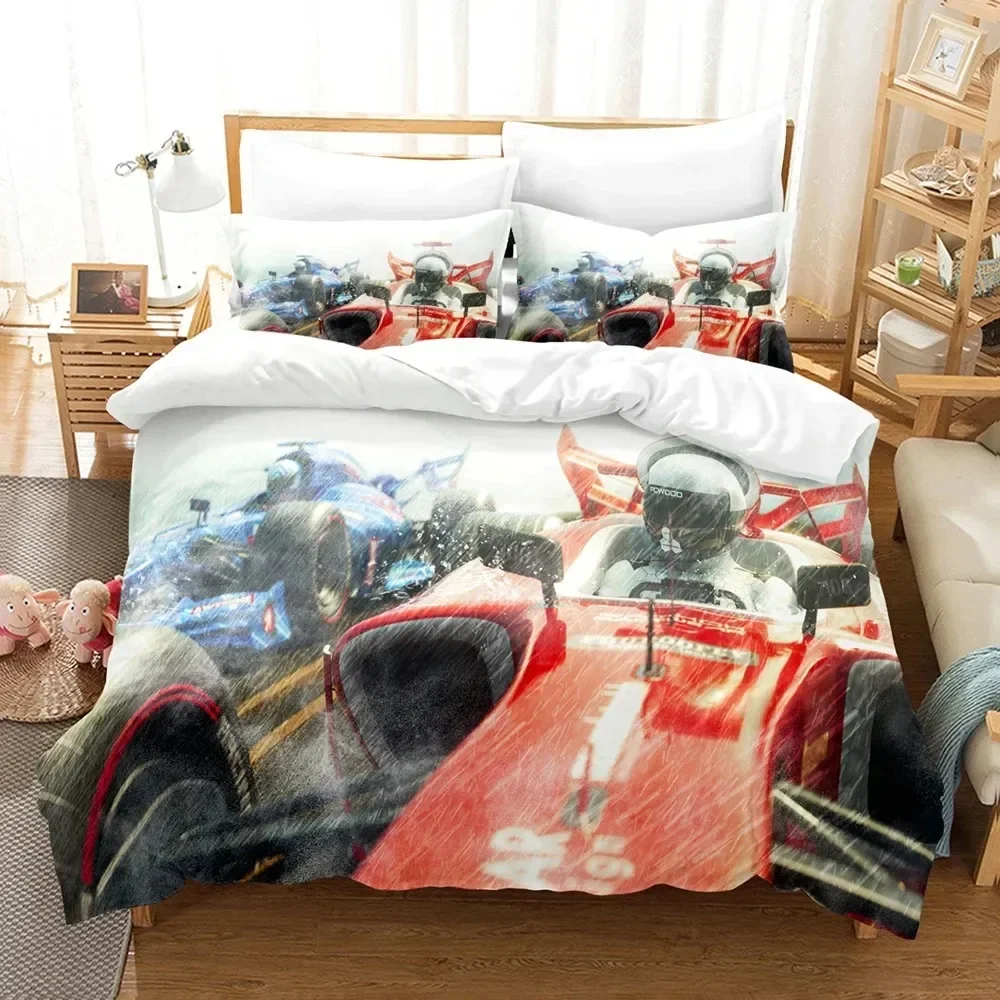 

3D Print Formula Racing Car Comfortable Duvet Quilt Cover Pillowcase Bedding Set Children Bedroom Decoration Home Textile
