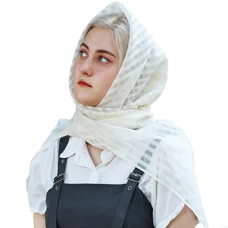 

L4ME Traditional Neckerchief Stylish Islamic Turban Headbands Church Religious Scarf
