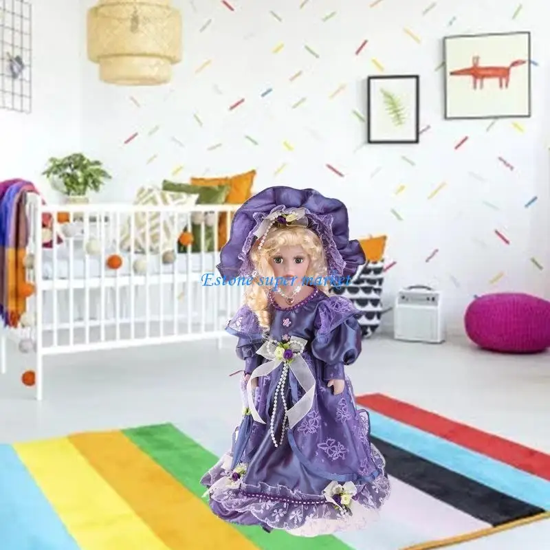 090B Ragazza vittoriana in porcellana da 40 per figurine bambole Accessori per gif compleanno per bambini