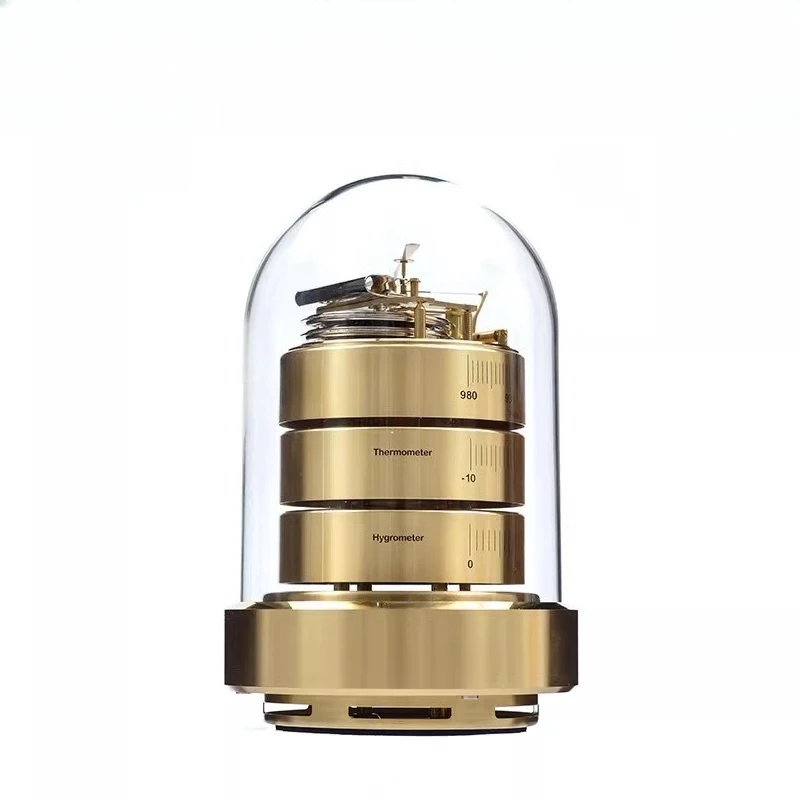 Brass Mechanical Weather Meter Business Gifts Office Desk Ornament
