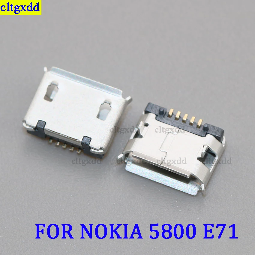 Cltgxdd 5ชิ้นเหมาะสำหรับ Nokia 5800 E71 6500C E66 8600 N720 820 520 630 920 822X5 X7 X71ขั้วต่อปลั๊ก Micro Nokia USB