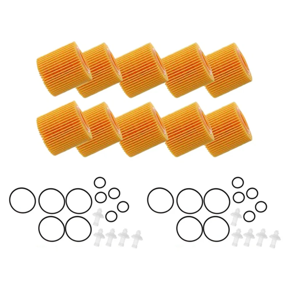 

​10Pcs Car Engine Oil Filters for Toyota C-HR 2018 2019 2.0L Pontiac Vibe 2009-2010 Corolla Prius 1.8L Filters 04152YZZA6