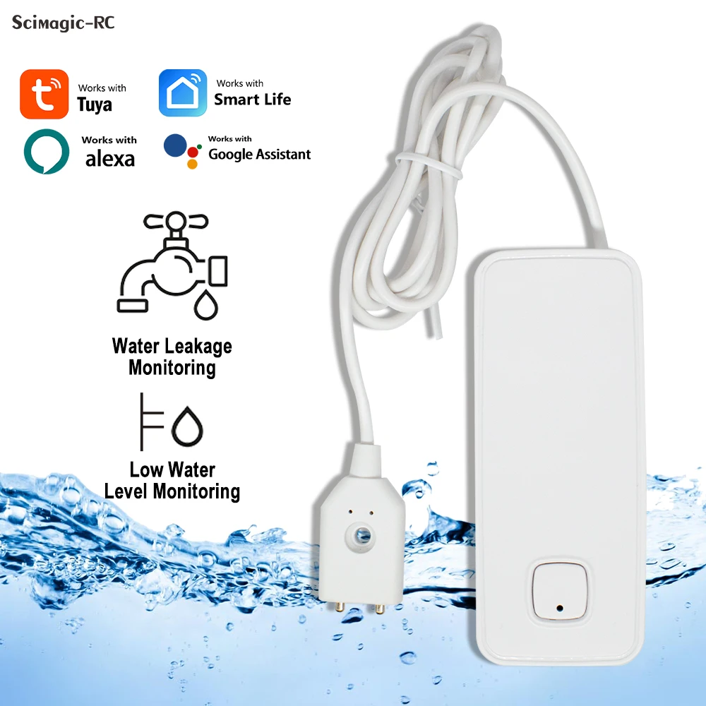 Датчик утечки воды Tuya Smart Life |   Оповещения о немедленной воде |   Мониторинг в реальном времени для полной домашней безопасности