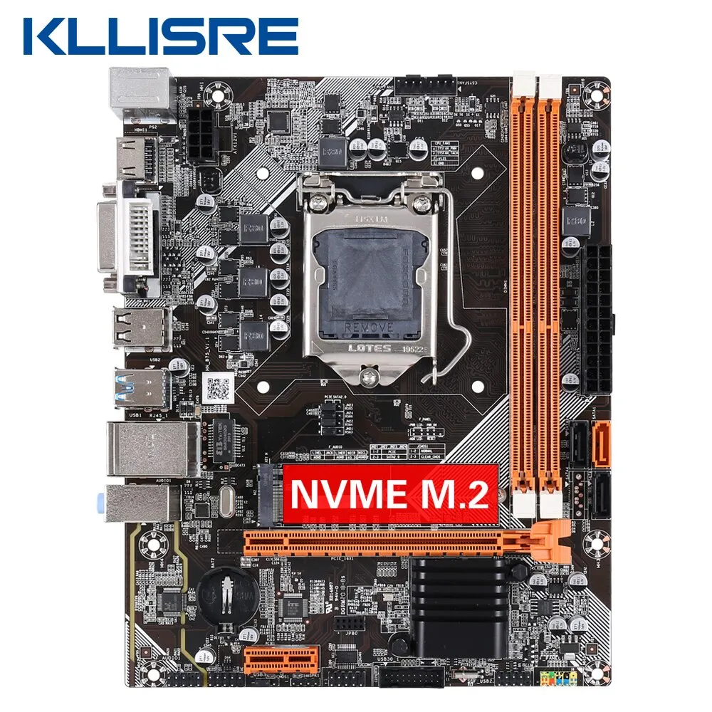 Настольная материнская плата Kllisre B75 M.2 LGA 1155 для процессора I3 I5 I7 с поддержкой памяти DDR3