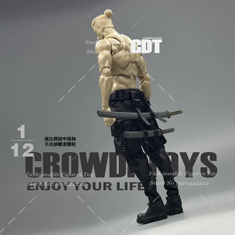 CROWDHTOYS 1/12 Uomini Soldato Pantaloni Alla Moda Multi Funzionale Cintura Da Battaglia Accessorio di Vestiti Per 6 Pollici Action Figure Modalità Bambole