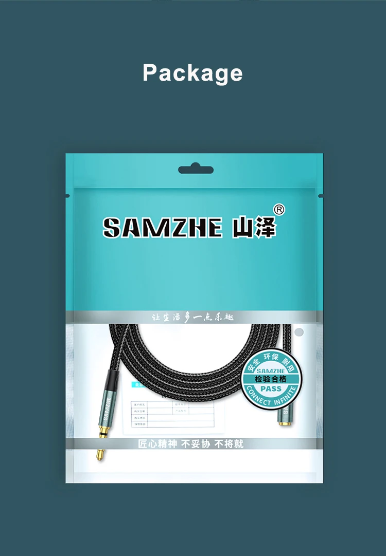 Samzhe Buchse 3,5mm Audio-Verlängerung kabel für Huawei P20 Lite Stereo 3,5mm Buchse Aux-Kabel für Kopfhörer Xiaomi Redmi 5 plus PC – Detail 11