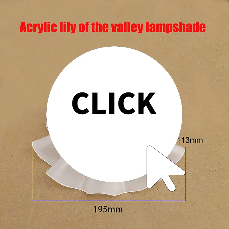 

E27 акриловый колокольчик орхидея абажур подвесной светильник аксессуары детали стола DIY настенная ночная ресторанная люстра замена