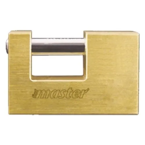 Master Padlock Sliding Shaft Yellow Plated 90MM