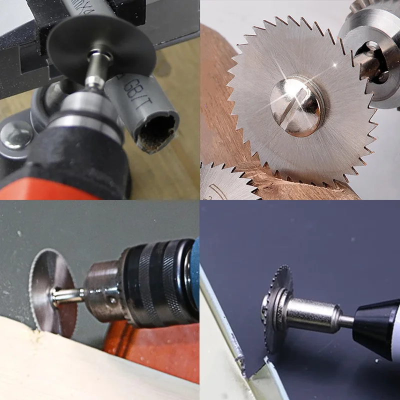 6Pcs Mini Circular Saw Blade Hss Cutting Disc Rotating Drilling Tool Accessories For Wood Plastic And Aluminum