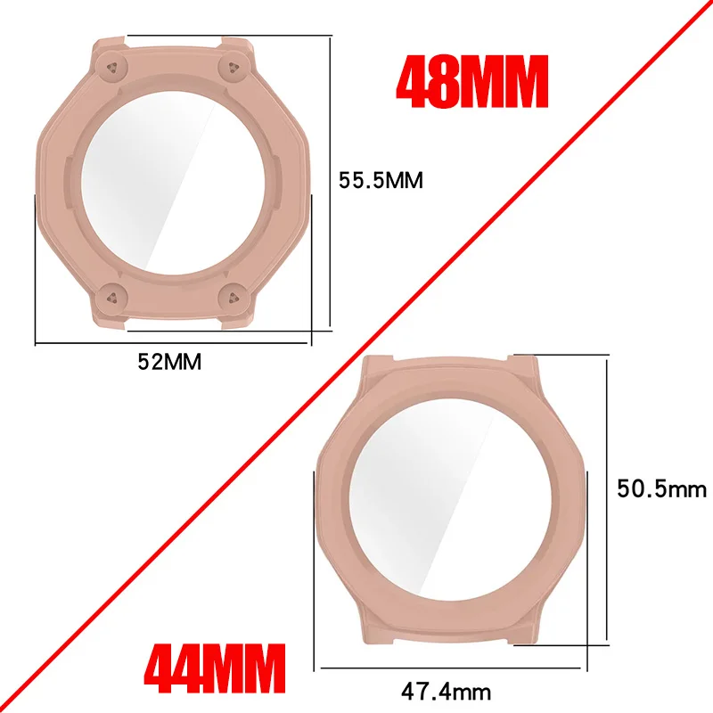 For Amazfit T REX 3 Pro 48mm 4mm Tempered Glass Protective Case Cover Bumper For Amazfit T Rex 3 Pro Screen Protector Accessory view 2
