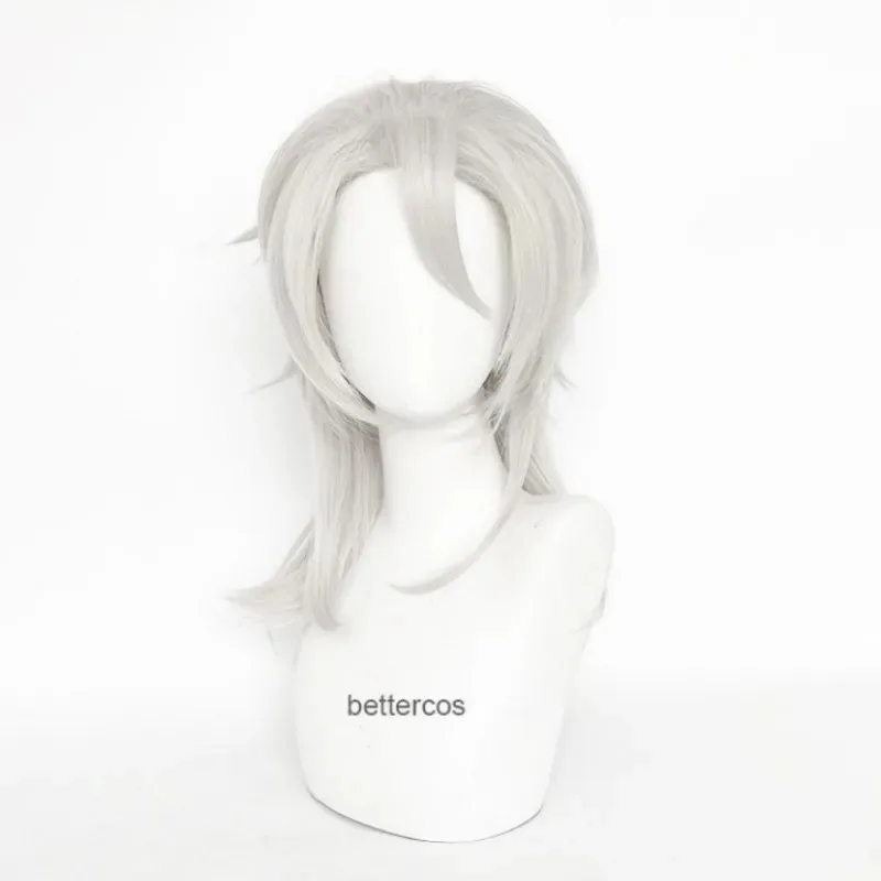 

Парик для косплея Uzui Tengen, 2 стиля, серебристо-серый сезон 2, развлекательный район, дуговые парики + татуировка