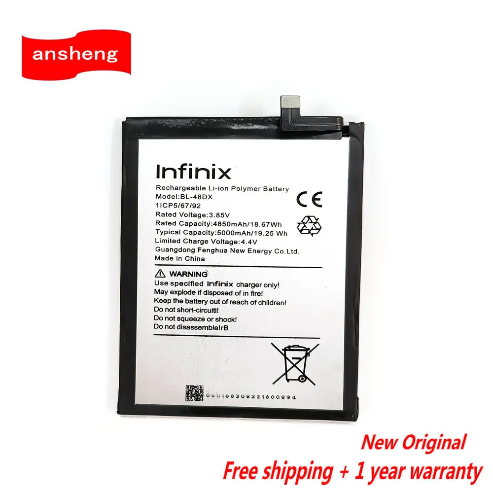 NEW Original 3.85V 4850mAh BL-48DX Battery For Infinix hot 11 2022 X675 Mobile Phone