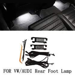 Car Rear LED Footwell Light foot lamp Cable Wire For A1 A3 A4 A5 A6 A8 Q3 Q5 Q7 Passat B6 B7 Golf 5 MK5 6 MK6 SEAT Toledo Leon