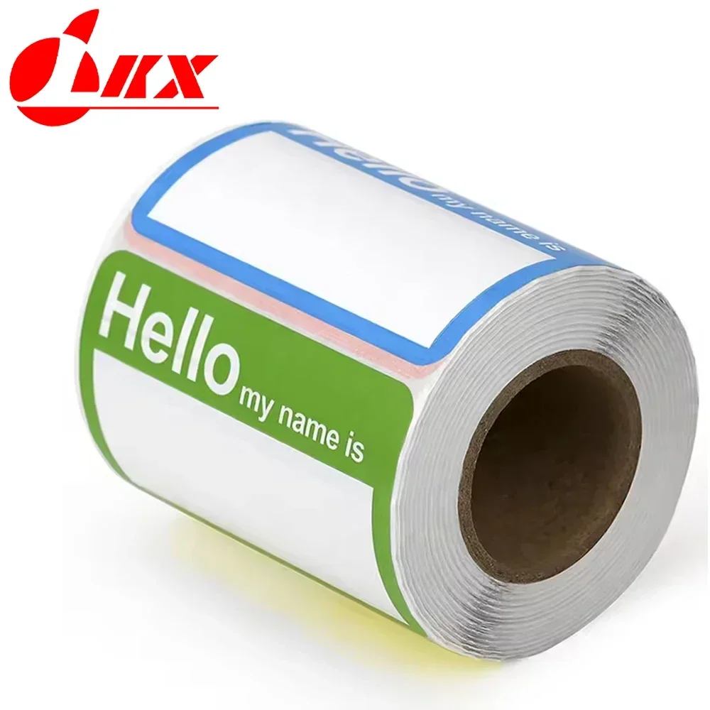 LKX 400Pcs/1Roll Name Tags Stickers Hello My Name Is Labels For Office Meeting School Home Decor Art DIY Room Decoration