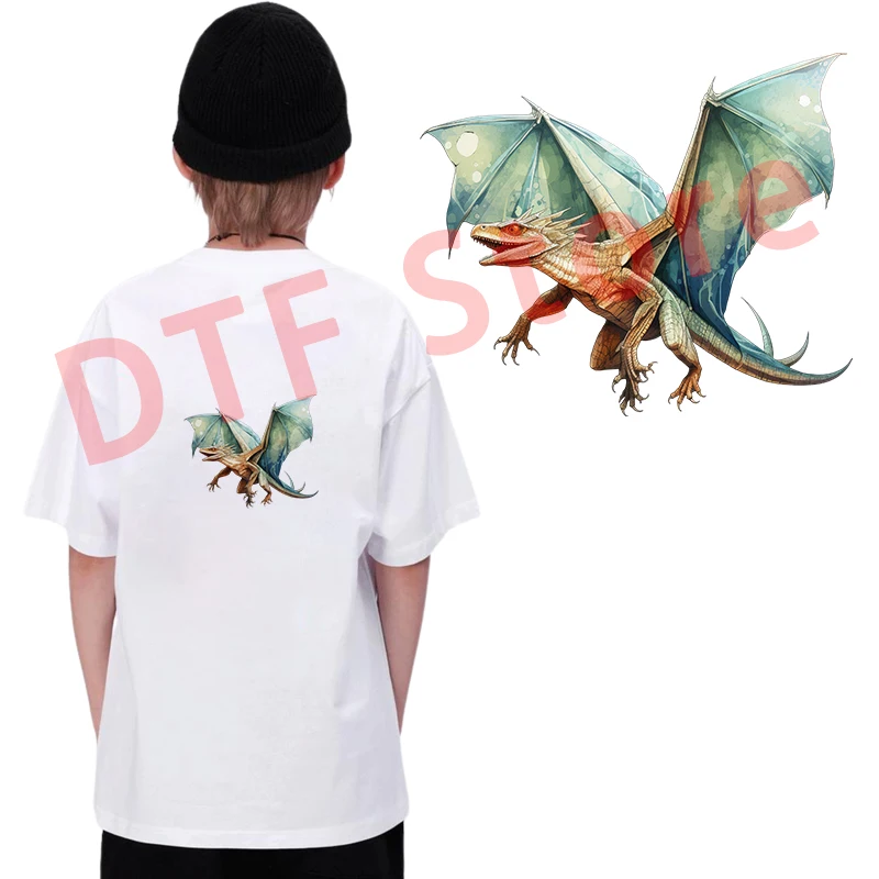 Retro Jurassic Dinosaur World Heat Transfer On Clothes iron on heat transfer transfers ready to press Childrens clothing Patch