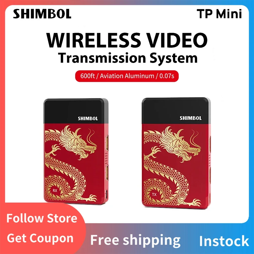 SHIMBOL TP Mini 600ft Aviation Aluminum Professional Wireless Video Transmission System Supports 1080P 200m Transmission