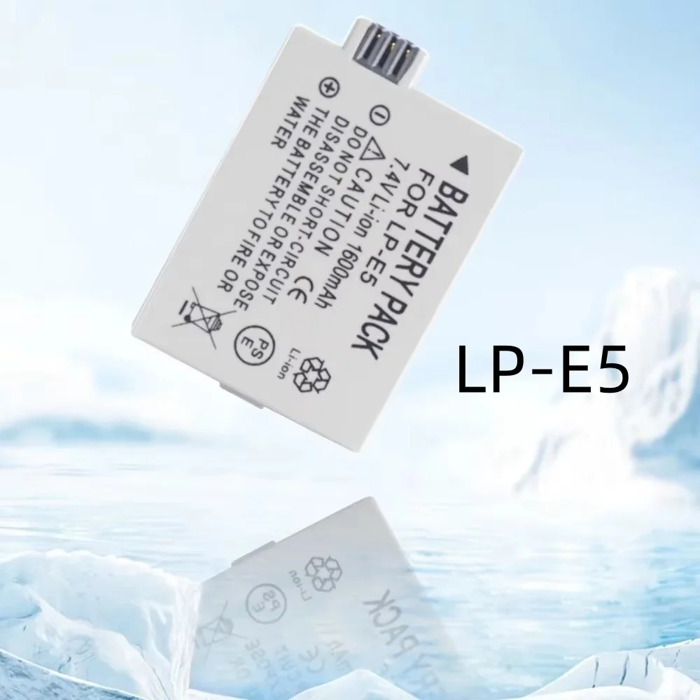 1-10PCS LP-E5 Digital Camera Battery 1600mAh LP-E5 Rechargeable Battery, Suitable for Canon EOS450 D1000 D500 D2000 DKISS X2 X3