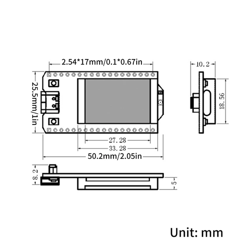 ESP32-S3 Development Board, Lora32, 0,96 "Screen, SX1262, Processador Dual-Core, BT, WiFi, Suporte para Módulo Arduino, Fácil de Usar