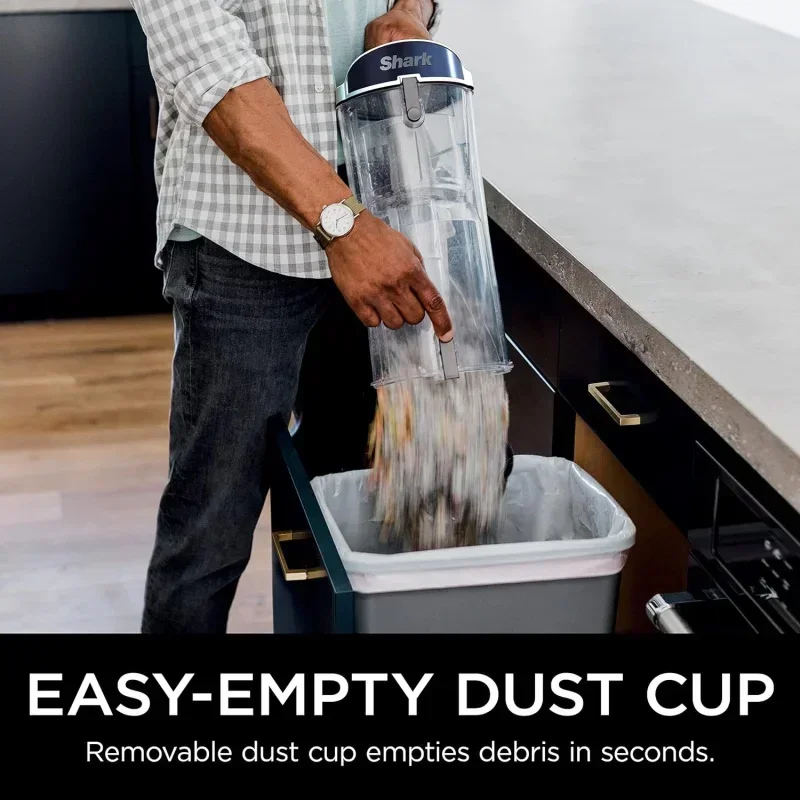QWShark NV141 Navigator Anti-Alllergeno Plus Aspirapolvere verticale con filtrazione HEPA, grande capacità della tazza per la polvere 3XL, spazzola per spolverare, Crevic