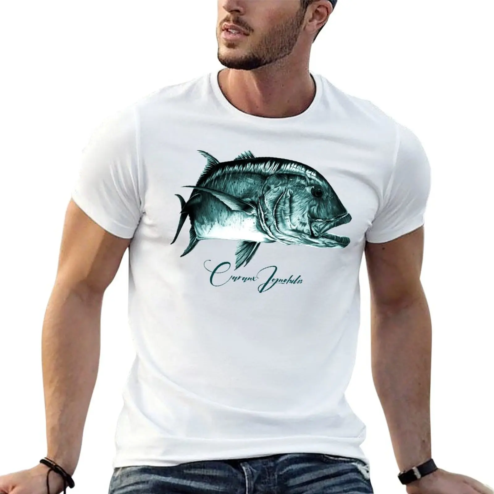 

shirt print T-Shirt shirt man t Gyotaku Ignobilis custom graphic Caranx t