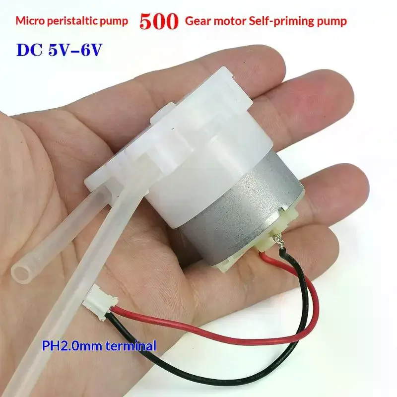 DC 5V 6V 500 Metal Brush Geared Motor Micro Peristaltic Pump Dosing Liquid Water Squeeze Pump For Lab Ink Sampling Pump