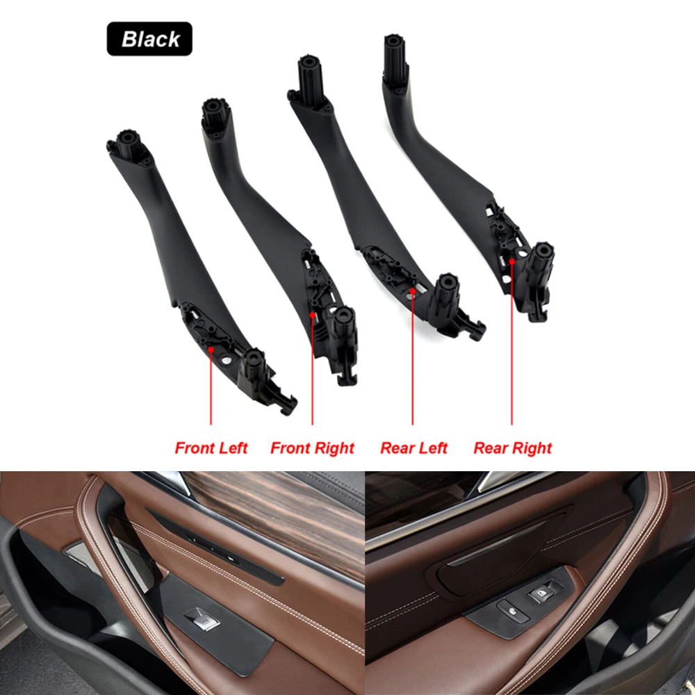 

Interior Car Left Right Door Handle Inside Panel Trim Fit For 2017-2023 BMW 5 Series G30 G31 G38 F90 Black 51417438523