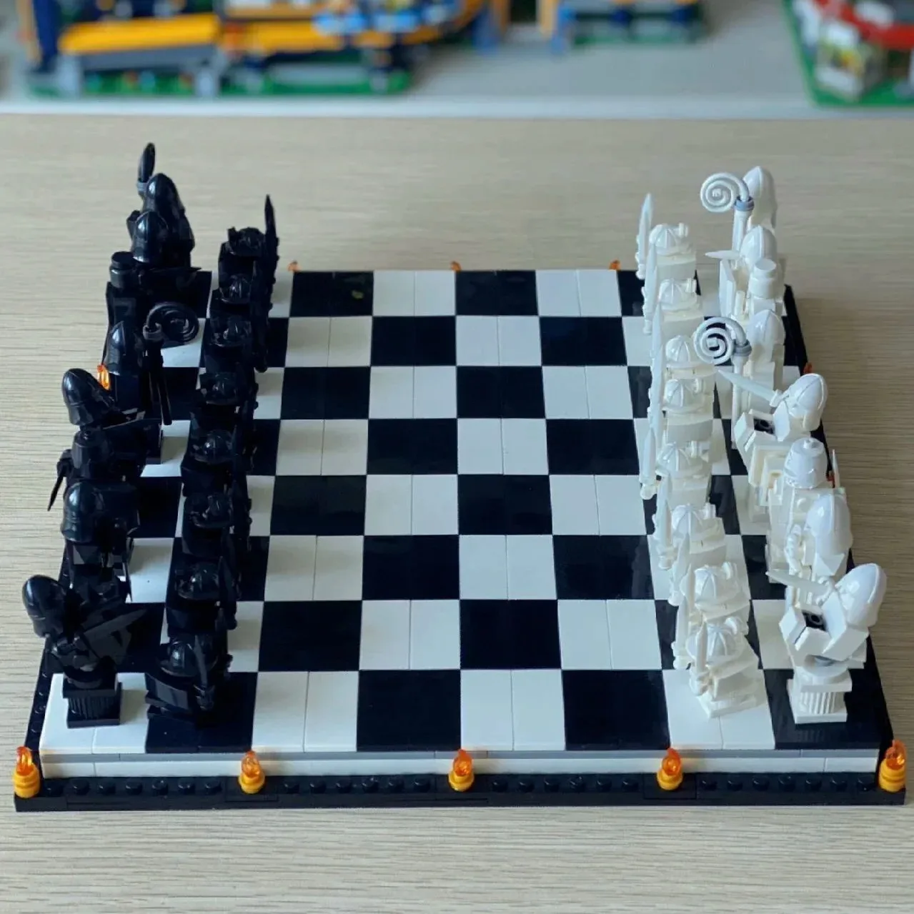 New MOC 76392 Film Wizard Chess Magic Final Challenge Interactive Game Building Blocks Knight Role Play Bricks Toys Kid Gifts