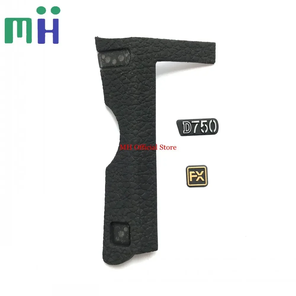 NEUE Für Nikon D750 Front FX LOGO Name Seite Gummi Abdeckung Kamera Ersatzteil Einheit