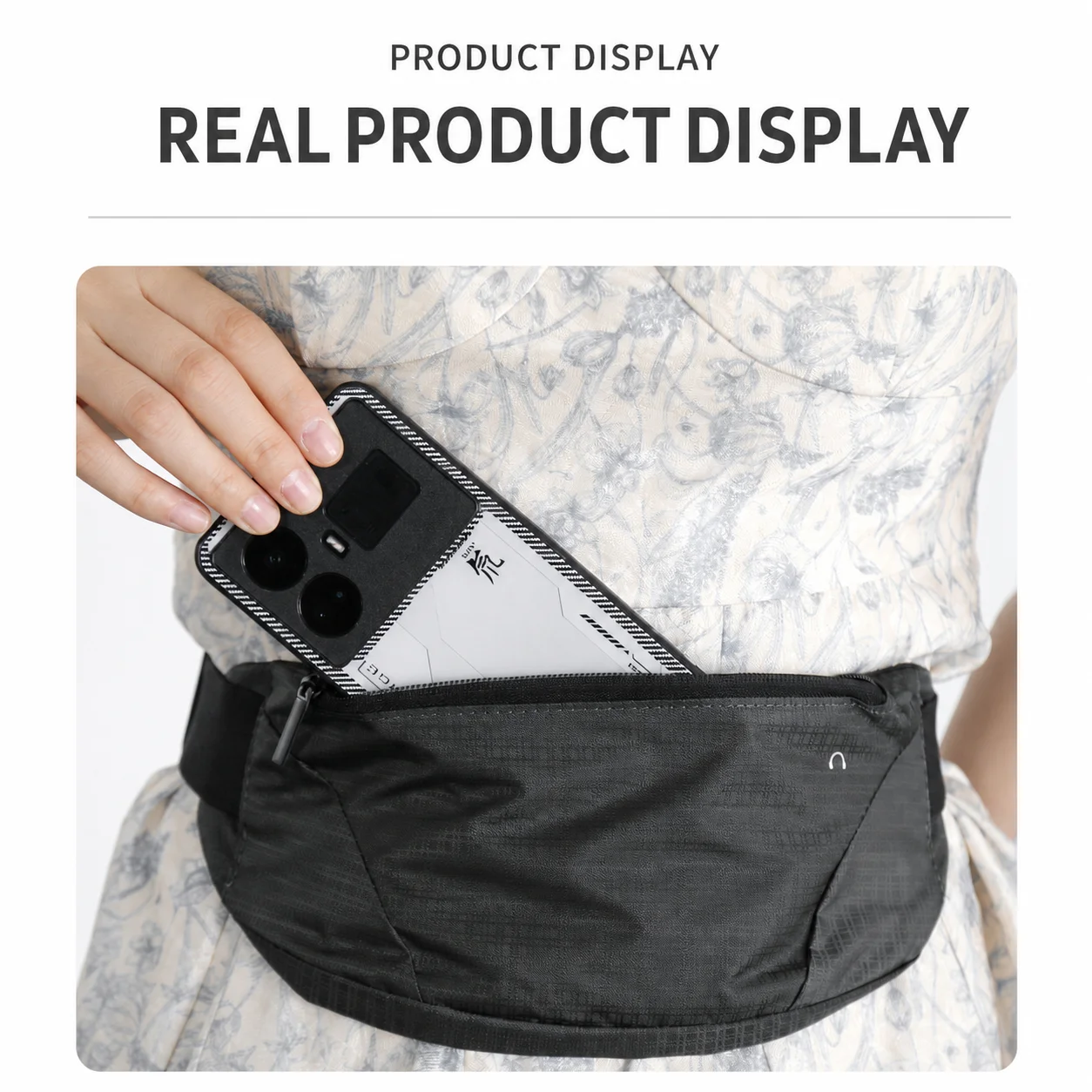 Waterproof Sports Waist Pack Large Capacity Running Phone Pouch Close Fit Outdoor Cycling Fitness Portable Key Storage Belt Bag