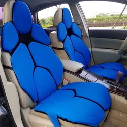 2pc Car Front Seat Cover Luxury Leather Covers Pad Fashion Sports 2 Front Seat Cushion for Cars Universal Car Decoration Custom
