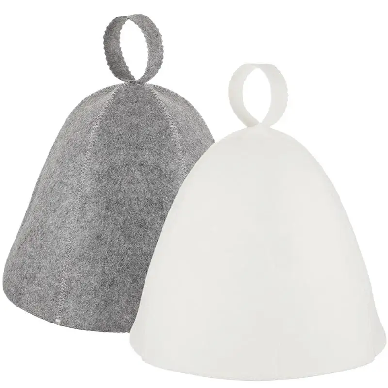 Soft Felt Sauna Hat Heat Resistant Shower Cap Home Sauna Steam Cap Sauna Accessories For Spa Banya Steam Room Bath Use