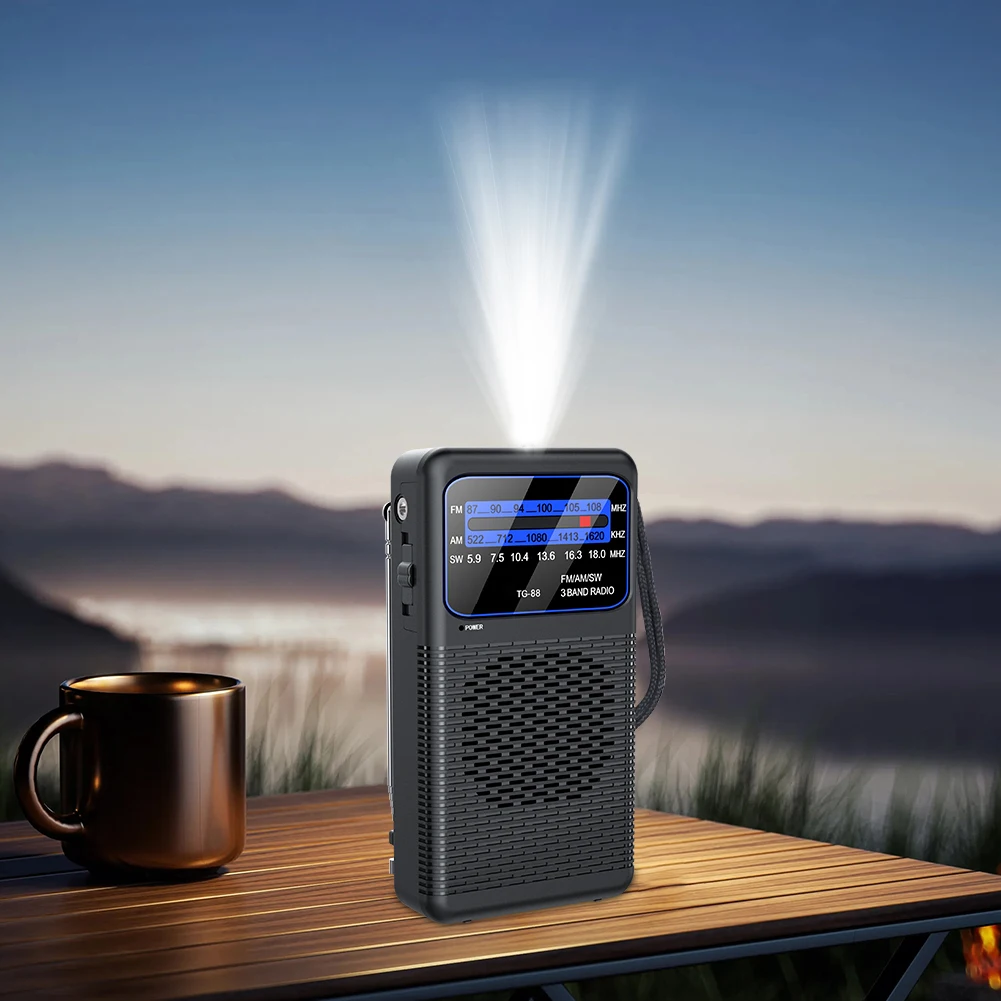 

Portable AM/FM/SW Radio Battery Operated Radio with Earphone Jack Pocket Radio Small Radio for Outdoor Camping and Emergency