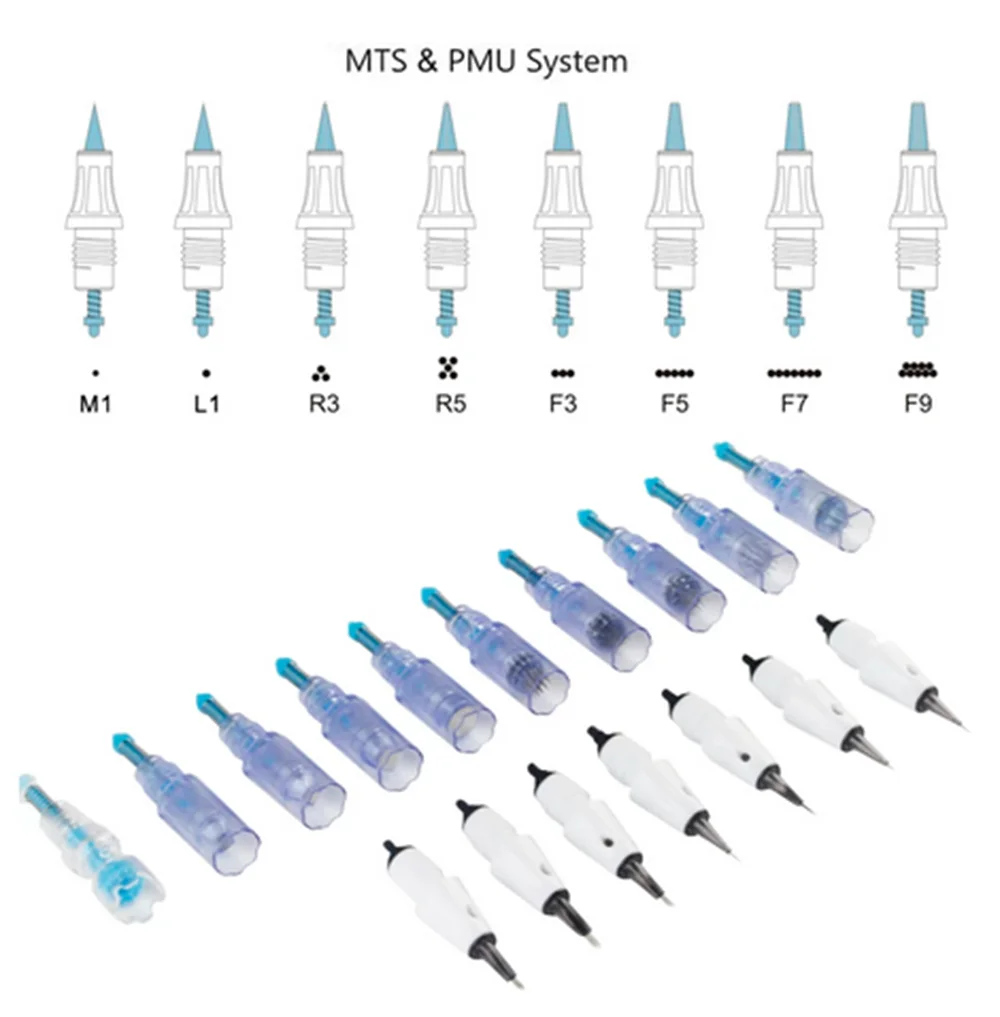 Artmex V8 V6 V3 V1 Cartridge Needles 9/12/24/36/42/nano Needles Microneedle MTS Therapy System for Screw Port Machine Tips