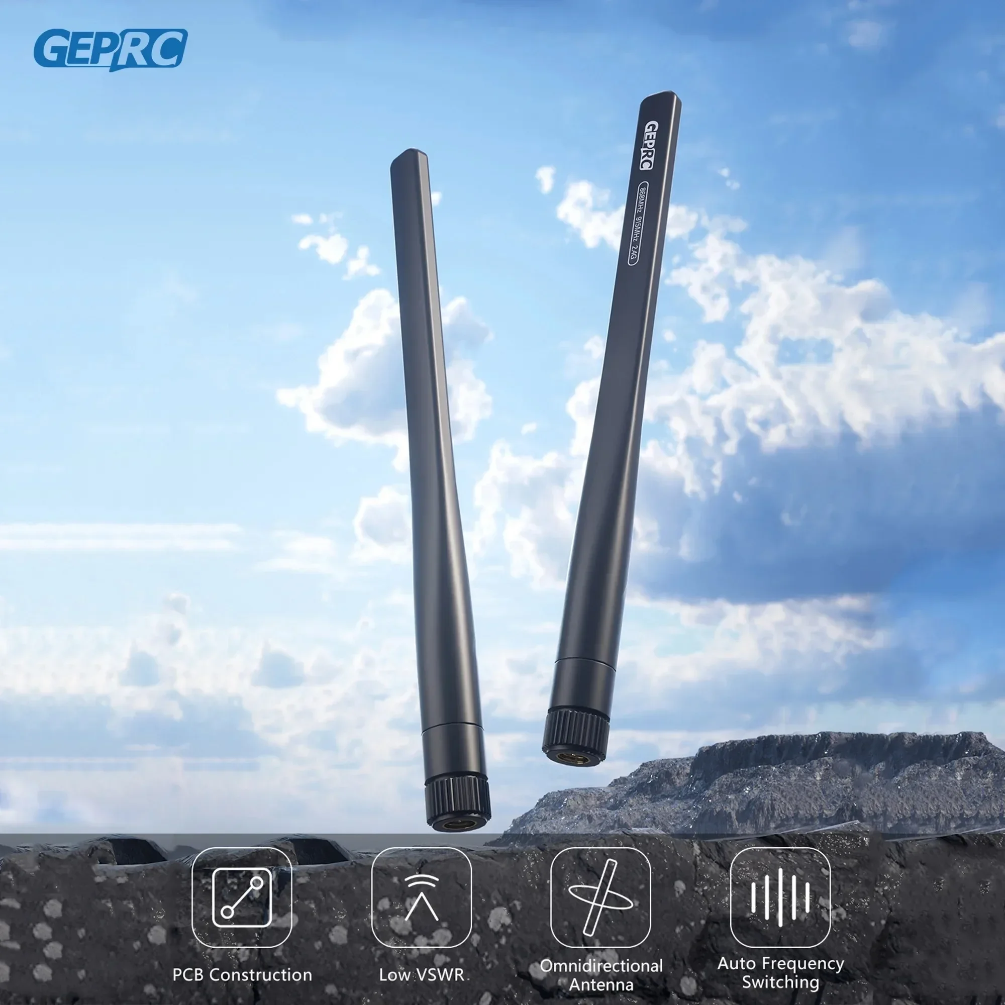 GEPRC 868 MHz 915 MHz 2,4 G Tri-Band Stick Antenne 2,4 GHz Hochfrequenz Long Range FPV DIY Quadcopter Freestyle Drone RC Teile