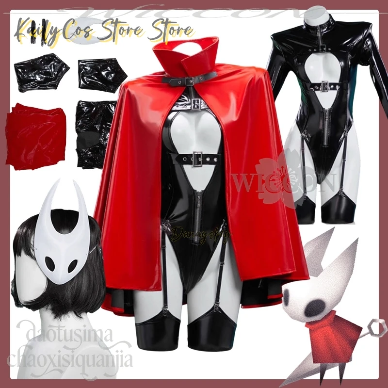 

Игра Knight Silkkksong Косплей Полый Аниме Оригинальный Doujin Design Fanart Сексуальное бикини из искусственной кожи Нижнее белье Накидка Маска Хэллоуин Вечеринка Cos