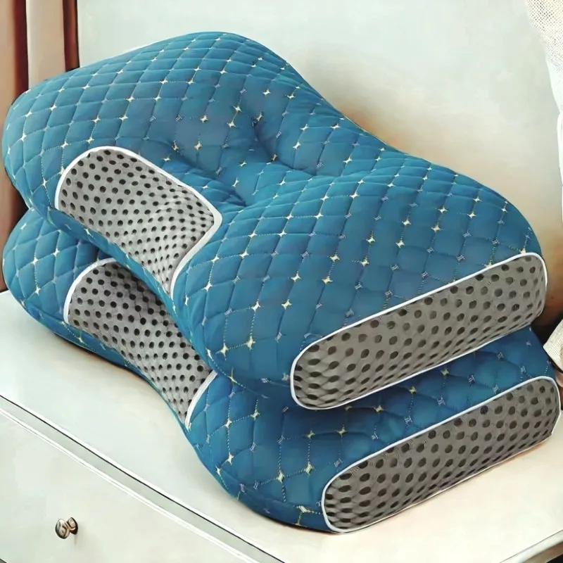 

Massage Pillow 3D Knitted Cotton 2pack Blue Green Suitable For Home Car Shared Use reathable Fabric