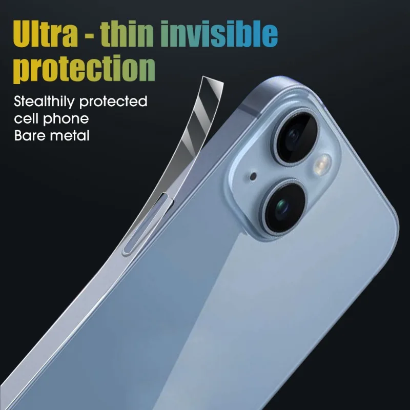 3-1Sets Frame Hydrogel Film for IPhone 16 15 14 Side Protective Dust Net Anti-Scratch Border Sticker Clear Film for IPhone16 15