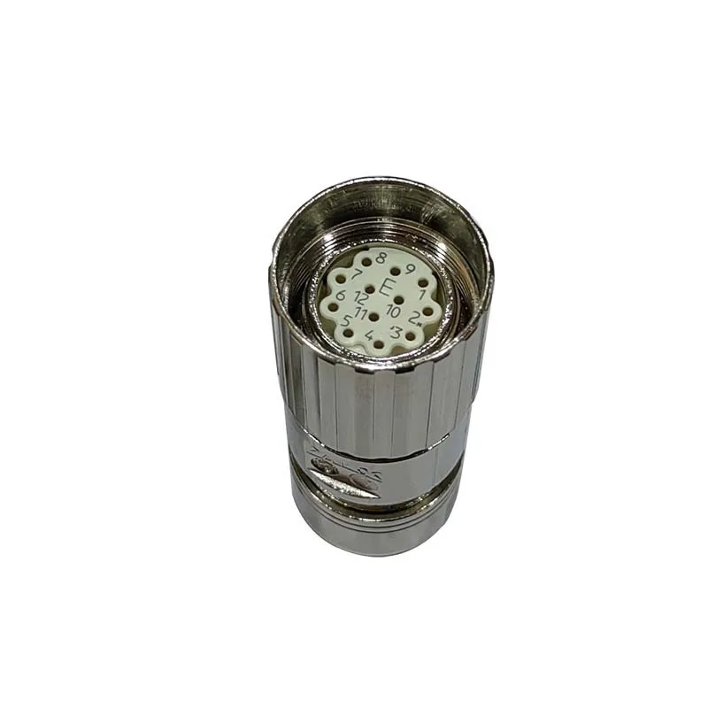 M23 Signaal Encoder 12 Core Vrouwelijke Luchtvaart Plug Servo Motor Connector Asta