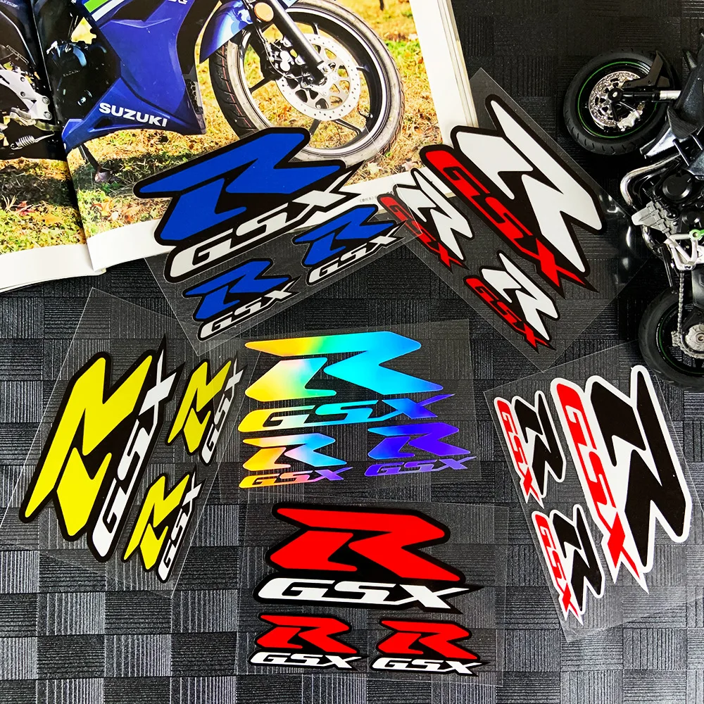 3 pçs 6 pçs para suzuki logotipo da motocicleta adesivo corpo decalque conjunto capacete emblema vinil à prova dwaterproof água reflexivo modificado d