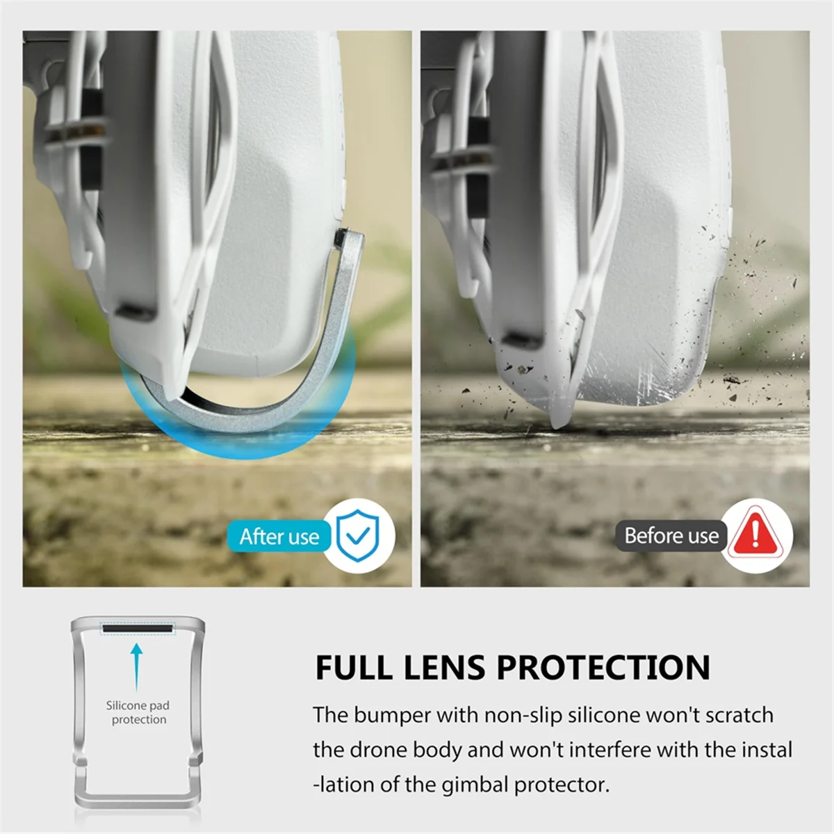 AT42 Gimbal Bumper Guard Accessories, Aluminum Alloy Anti-Collision Protection Guard Bar Drone Camera