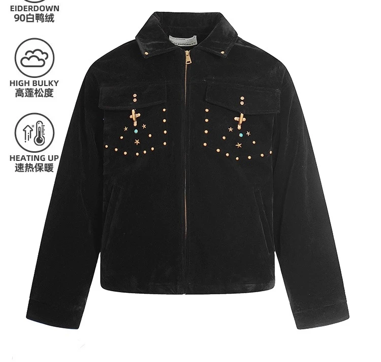 العصرية أنيقة برشام التلبيب أسفل السترات الرجال النساء 2025 شتاء جديد سميكة الدافئة الأبيض بطة أسفل موضة تنوعا الأدوات معاطف