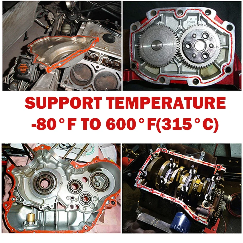 RTV Car Motor Gap Seal Glue Cola Adesiva Forte Pasta De Reparação De Equipamentos Selante De Alta Temperatura Junta De Silicone Neutro