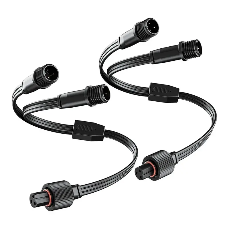

【NEWLY】2 Pack Y-Connector Splitter For Govee Permanent Outdoor Lights, Extension Cable For H705A H705B H705C,1 Female To 2 Male
