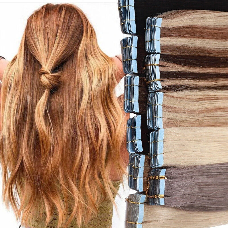 human-remy-hair-tape-in-weft-20pcs-26inch-straight-p4-27-1b-boost-volume-style-change-office-professional-wholesale
